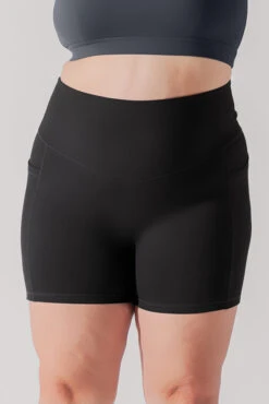 Supersculpt™ Midi Short With Pockets - Black -Popflex Clothing Shop SculptMidiShort Black D1000C 5 0010 Edit
