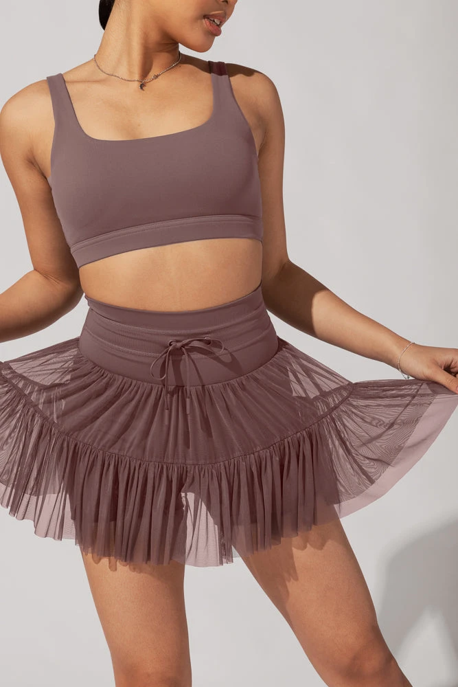 Pirouette Tiered Skort - Peppercorn 1 Pirouette Tiered Skort - Peppercorn