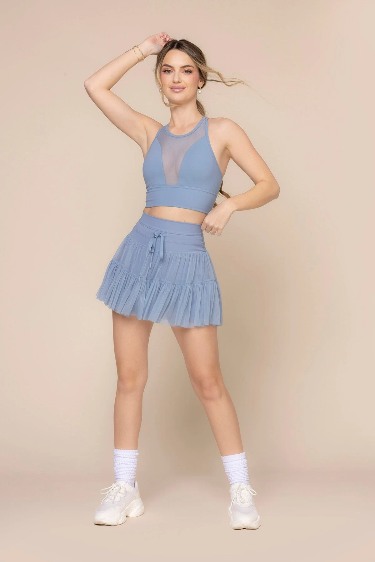 Pirouette Tiered Skort - Blue Storm 9 Pirouette Tiered Skort - Blue Storm - Image 9