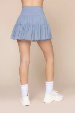 Pirouette Tiered Skort - Blue Storm 15 Pirouette Tiered Skort - Blue Storm -Popflex Clothing Shop StellarBra 1400 PirouetteSkort BlueStorm 6064 03174