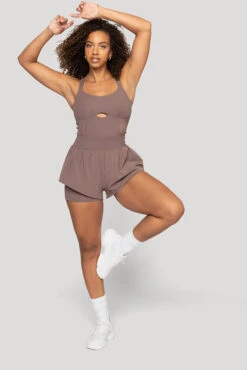 Supershort™ Runsie - Peppercorn 10 Supershort™ Runsie - Peppercorn -Popflex Clothing Shop Supershort TM Runsie Peppercorn 6042 3 02554