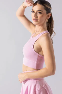 Sweat Sesh Crop Top - Bubblegum -Popflex Clothing Shop Sweat Sesh Long Bra Bubblegum A1004 2011 Editcopy