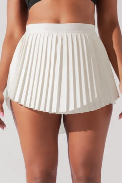 Ace ‘em Pleated Skort - Sugar 18 Ace ‘em Pleated Skort - Sugar -Popflex Clothing Shop VenusSkort Sugar H1002 1094 Edit 1