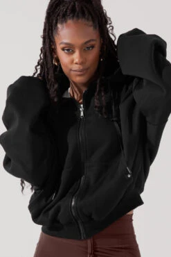 Zip Cloud Hoodie - Black -Popflex Clothing Shop ZipCloudHoodie Black 5002 0869 Edit
