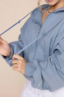 Zip Cloud Hoodie - Blue Storm -Popflex Clothing Shop ZipCloudHoodie Blue Storm 5002 03767