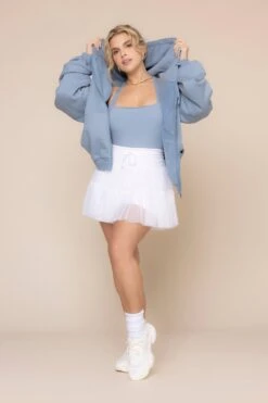 Zip Cloud Hoodie - Blue Storm -Popflex Clothing Shop ZipCloudHoodie Blue Storm 5002 03786