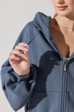 Zip Cloud Hoodie - Blue Steel 19 Zip Cloud Hoodie - Blue Steel -Popflex Clothing Shop ZipCloudHoodie BlueSteel 5002 0039 Edit