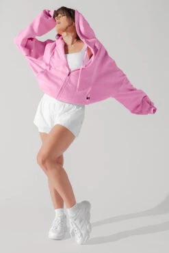 Zip Cloud Hoodie - Malibu Pink -Popflex Clothing Shop ZipCloudHoodie Bubblegum 5002 0046 Edit 1