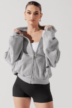 Zip Cloud Hoodie - Heather Grey 17 Zip Cloud Hoodie - Heather Grey -Popflex Clothing Shop ZipCloudHoodie HeatherGrey 5002 0249 Edit