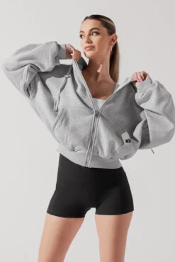 Zip Cloud Hoodie - Heather Grey 13 Zip Cloud Hoodie - Heather Grey -Popflex Clothing Shop ZipCloudHoodie HeatherGrey 5002 0261 Edit