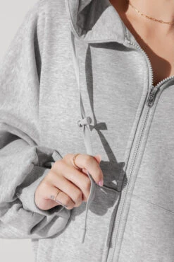 Zip Cloud Hoodie - Heather Grey 12 Zip Cloud Hoodie - Heather Grey -Popflex Clothing Shop ZipCloudHoodie HeatherGrey 5002 0280 Edit