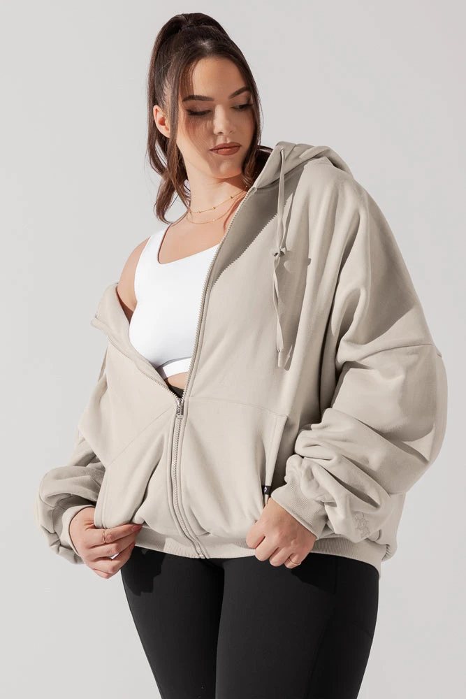 Zip Cloud Hoodie - Seashell 4 Zip Cloud Hoodie - Seashell - Image 4