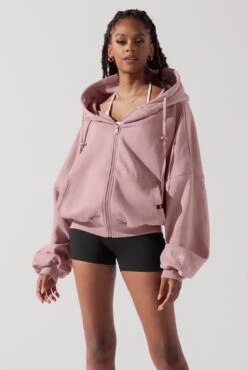 Zip Cloud Hoodie - Blush -Popflex Clothing Shop ZipCloudHoodie blush 5002 0088 Edit