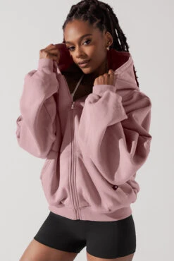 Zip Cloud Hoodie - Blush -Popflex Clothing Shop ZipCloudHoodie blush 5002 0100 Edit