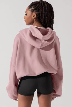 Zip Cloud Hoodie - Blush -Popflex Clothing Shop ZipCloudHoodie blush 5002 0118 Edit