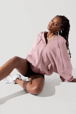 Zip Cloud Hoodie - Blush -Popflex Clothing Shop ZipCloudHoodie blush 5002 0132 2 Edit