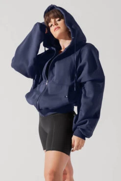 Zip Cloud Hoodie - Academic Navy -Popflex Clothing Shop ZipHoodie AcademicNavy 5002 0010 Edit 1