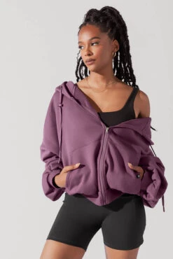 Zip Cloud Hoodie - Deep Plum -Popflex Clothing Shop ZipHoodie DeepPlum 5002 0019 Edit 1