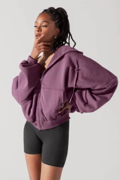 Zip Cloud Hoodie - Deep Plum -Popflex Clothing Shop ZipHoodie DeepPlum 5002 0026 Edit 1