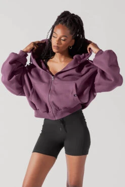Zip Cloud Hoodie - Deep Plum -Popflex Clothing Shop ZipHoodie DeepPlum 5002 0036 Edit 1