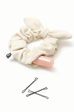 Secret Scrunchie With Bow -Popflex Clothing Shop befulfilled popflex hair scrunchies cream open zipper 3.18.00 PM